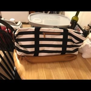 DSW black and white stripe big bag.